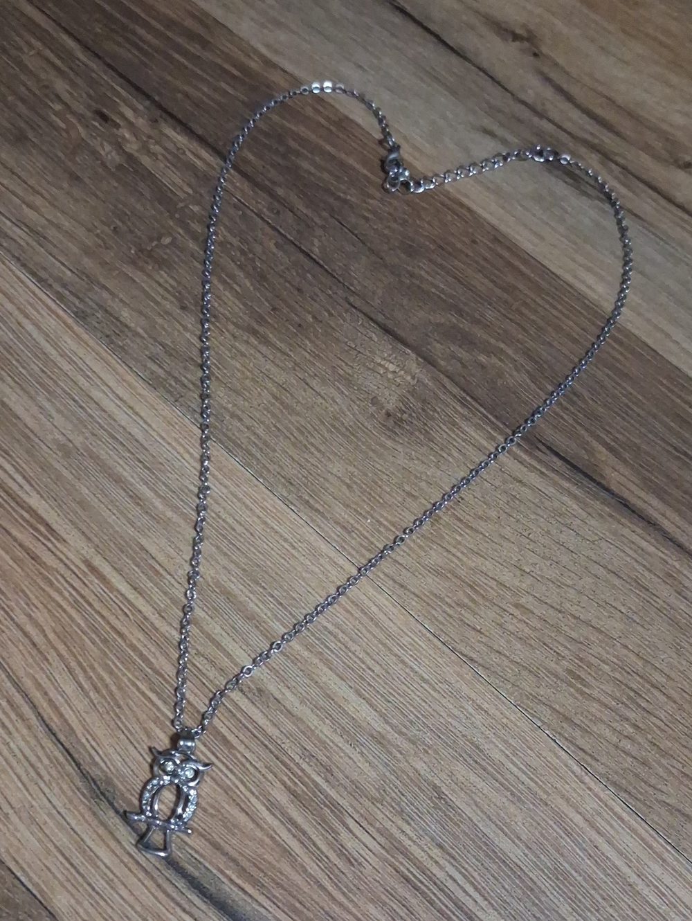 Silver Owl Pendant Necklace